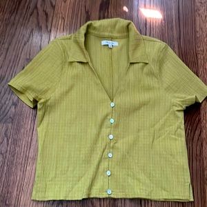 Citrus lime collared button up